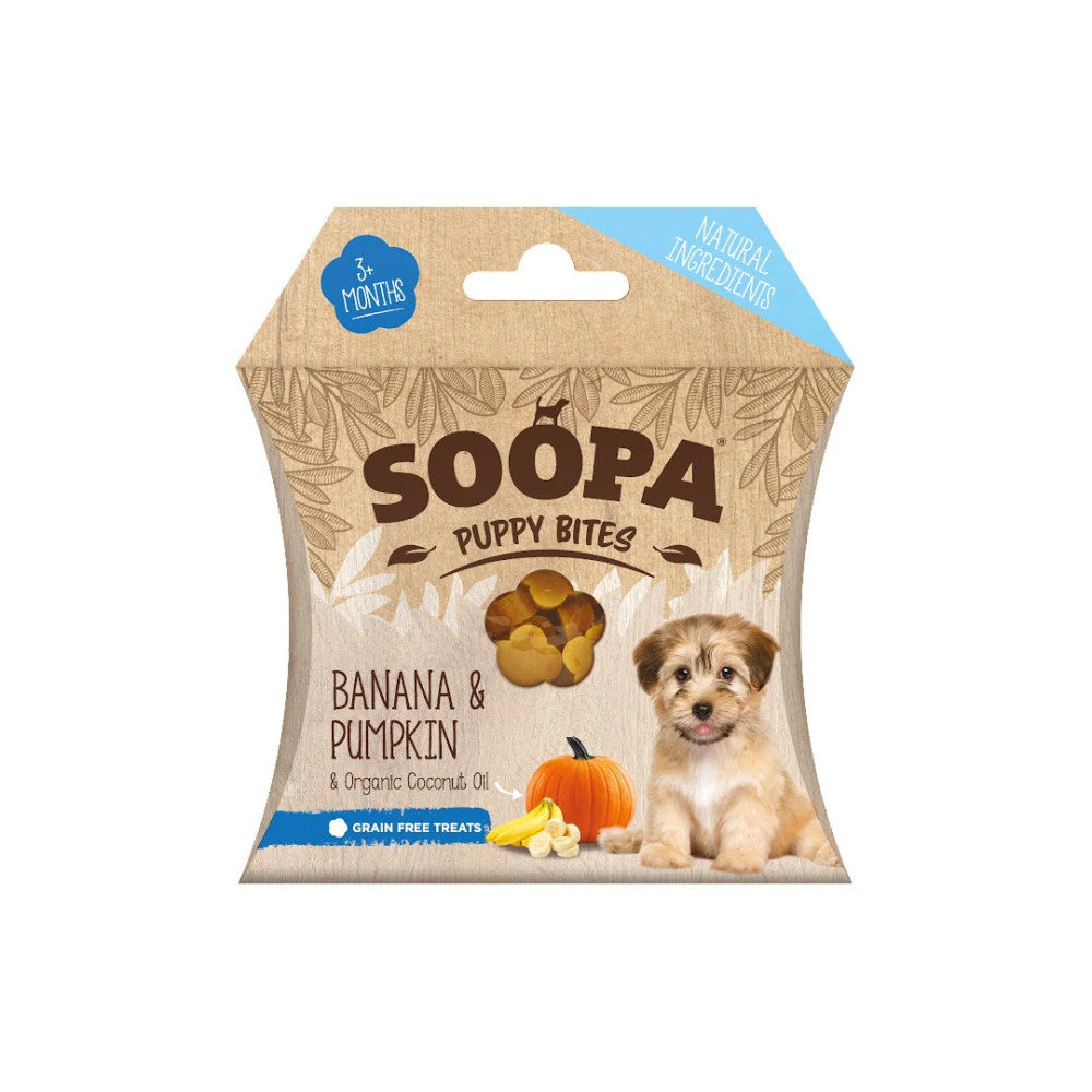 Soopa Healthy Bites - Kölyökkutyáknak- banán és sütőtök - 50gr