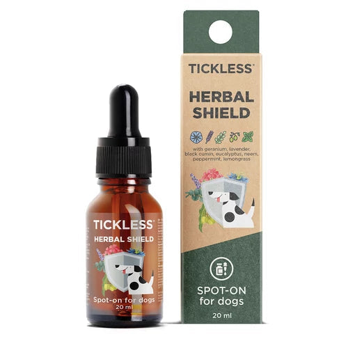 TICKLESS Herbal Shield - 100% természetes illóolajkeverék spot-on kutyáknak