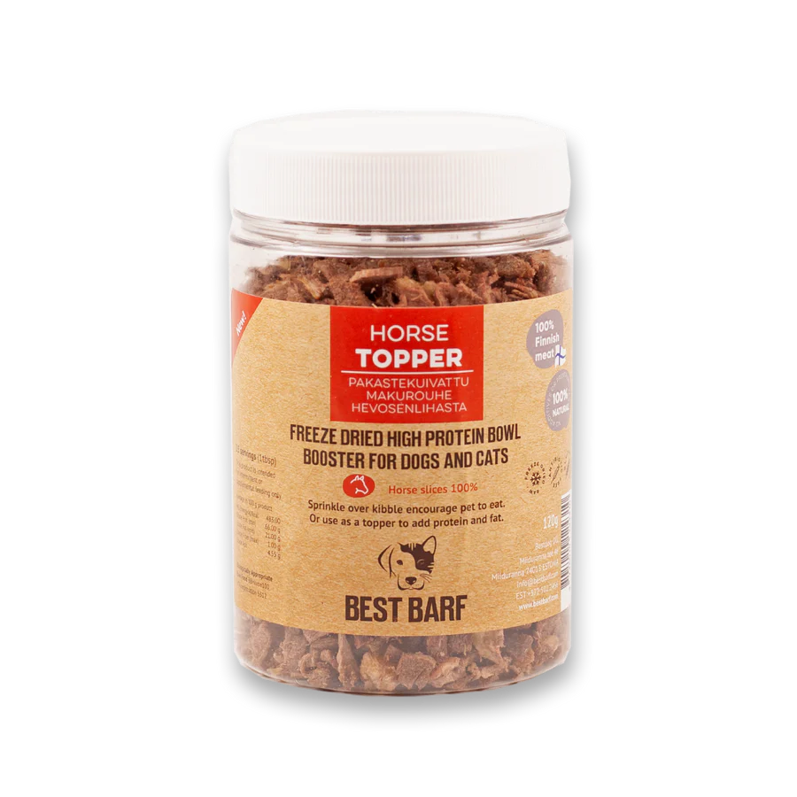 Best Barf - 100% természetes fagyasztva szárított Nyers Lóhús - 120gr