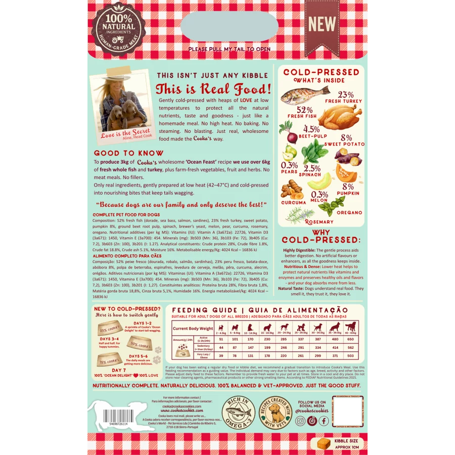 Hidegen sajtolt, gabonamentes halas–pulykás száraztáp kutyáknak