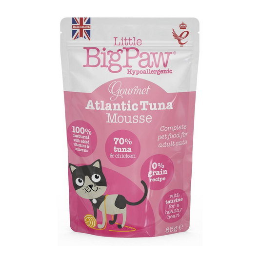 Gourmet atlanti tonhal mousse macskáknak 85 g – teljes értékű, gabonamentes nedves eledel 70% hústartalommal