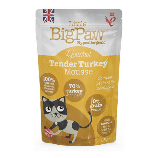 Gourmet pulykamousse macskáknak 85 g – teljes értékű, gabonamentes nedves eledel 70% hústartalommal