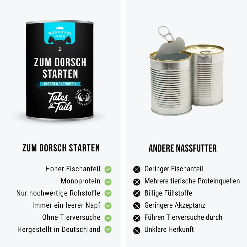 Omega-3-ban gazdag tőkehalas kutyaeledel