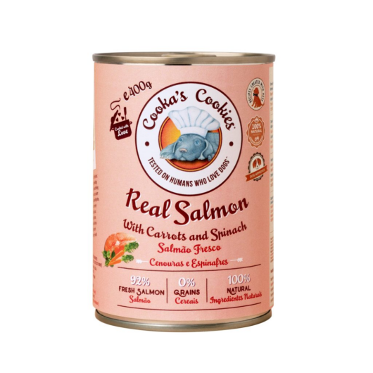 Cooka's Real Salmon - lazachús nedvestáp kutyáknak - 400g