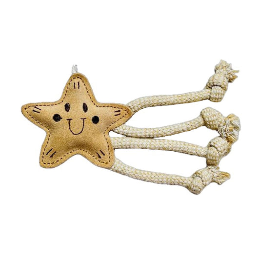 Kiscsillag - natúr bőr játék kistestű kutyáknak