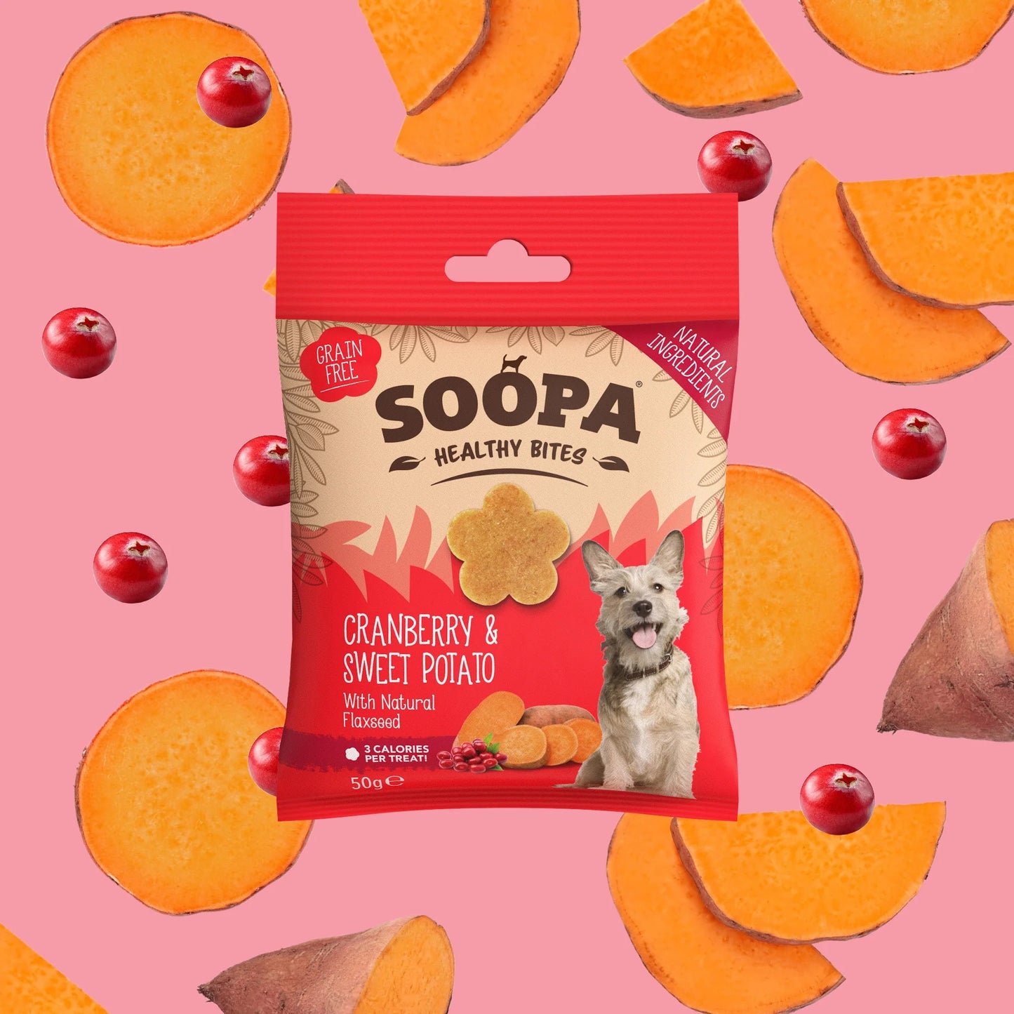 Soopa Healthy Bites - vörösáfonya és édesburgonya - 50gr