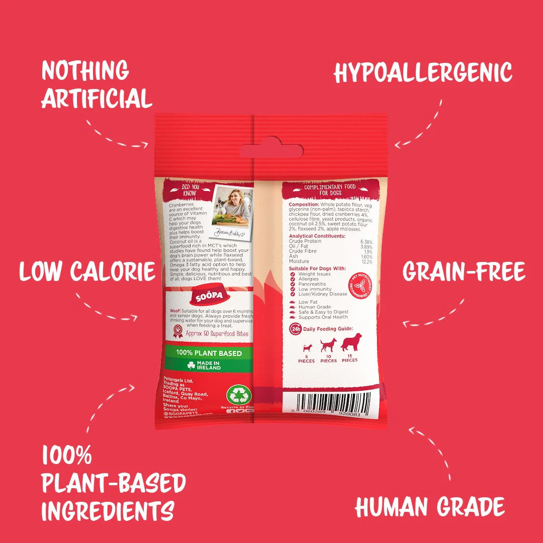 Soopa Healthy Bites - vörösáfonya és édesburgonya - 50gr
