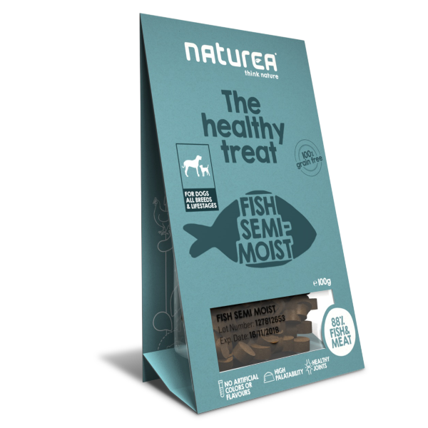 Naturea Félnedves Halas Jutalomfalat Kutyáknak