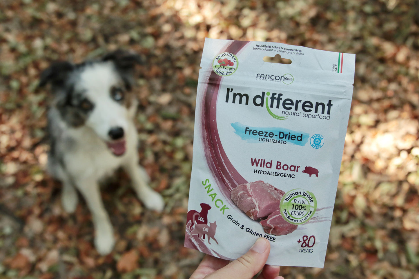 Fagyasztva szárított vaddisznó tréning snack - I'm different