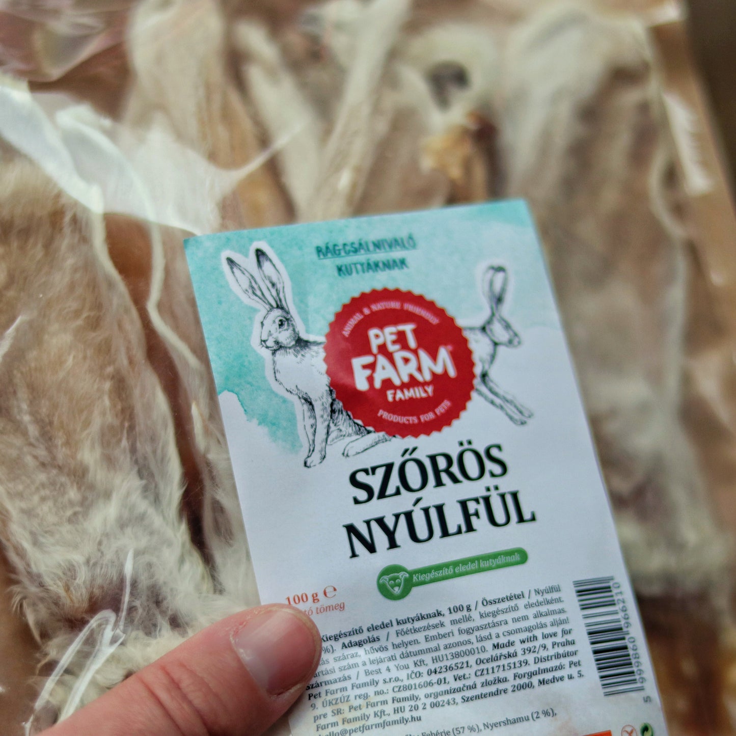 Szárított Szőrős Nyúlfül - Pet Farm Family