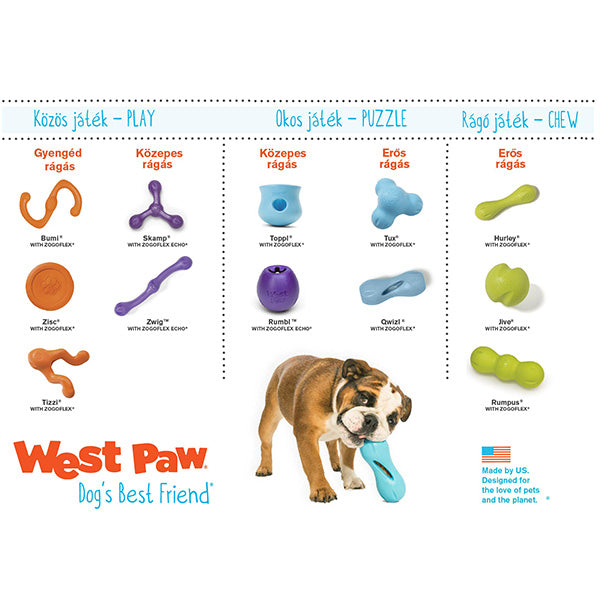 West Paw Toppl Okos Játék - Candy Cane