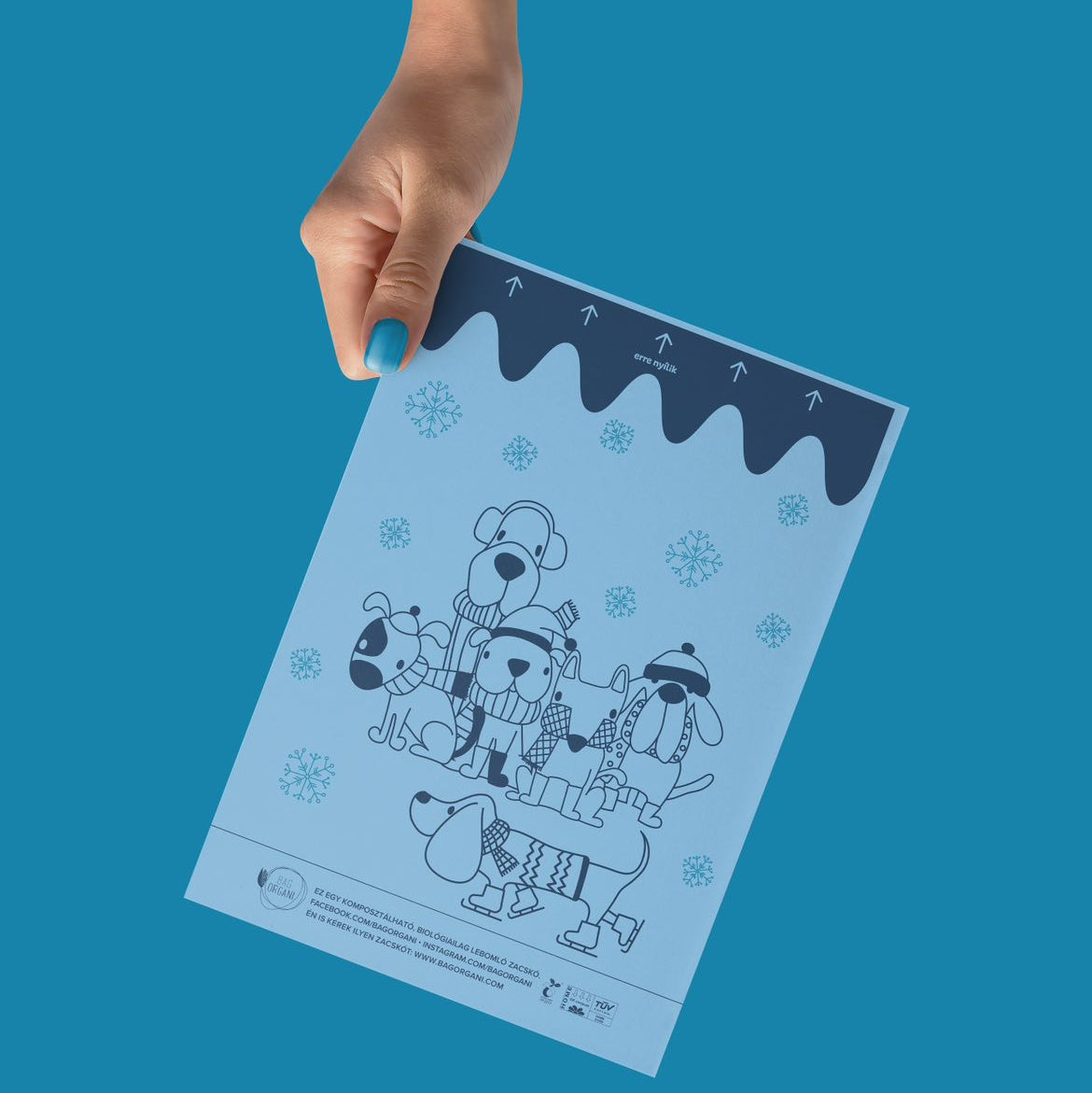 Bagorgani lebomtó kutyakaki zacskó - Azul színben