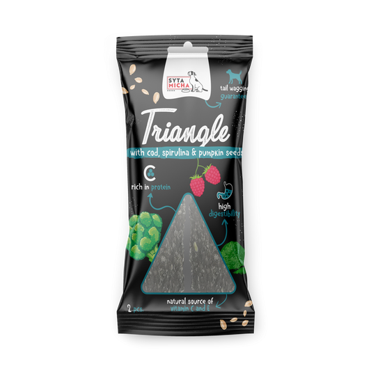 Syta Micha fogtisztító rágóka kutyáknak tőkehallal, szarvassal és spirulinával 13cm - 2db