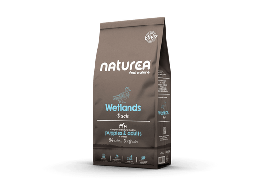 Naturea Ethos Wetlands Duck | Hipoallergén kacsa kutyatáp kölyök és felnőtt kutyáknak, érzékeny emésztésre