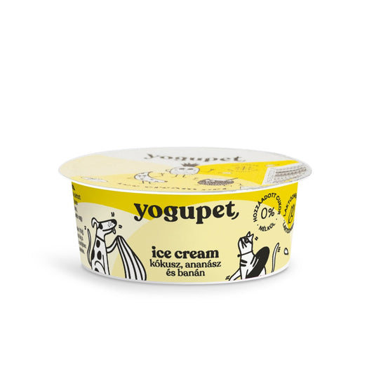 Yogupet - Ice Cream - Joghurt kutyáknak/cicáknak - Ananász, Kókusz és Banán