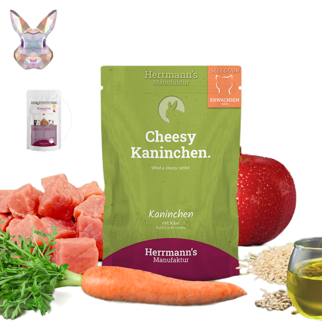 Herrmanns's Nyúlhús menü macskáknak 90%-os hústartalommal