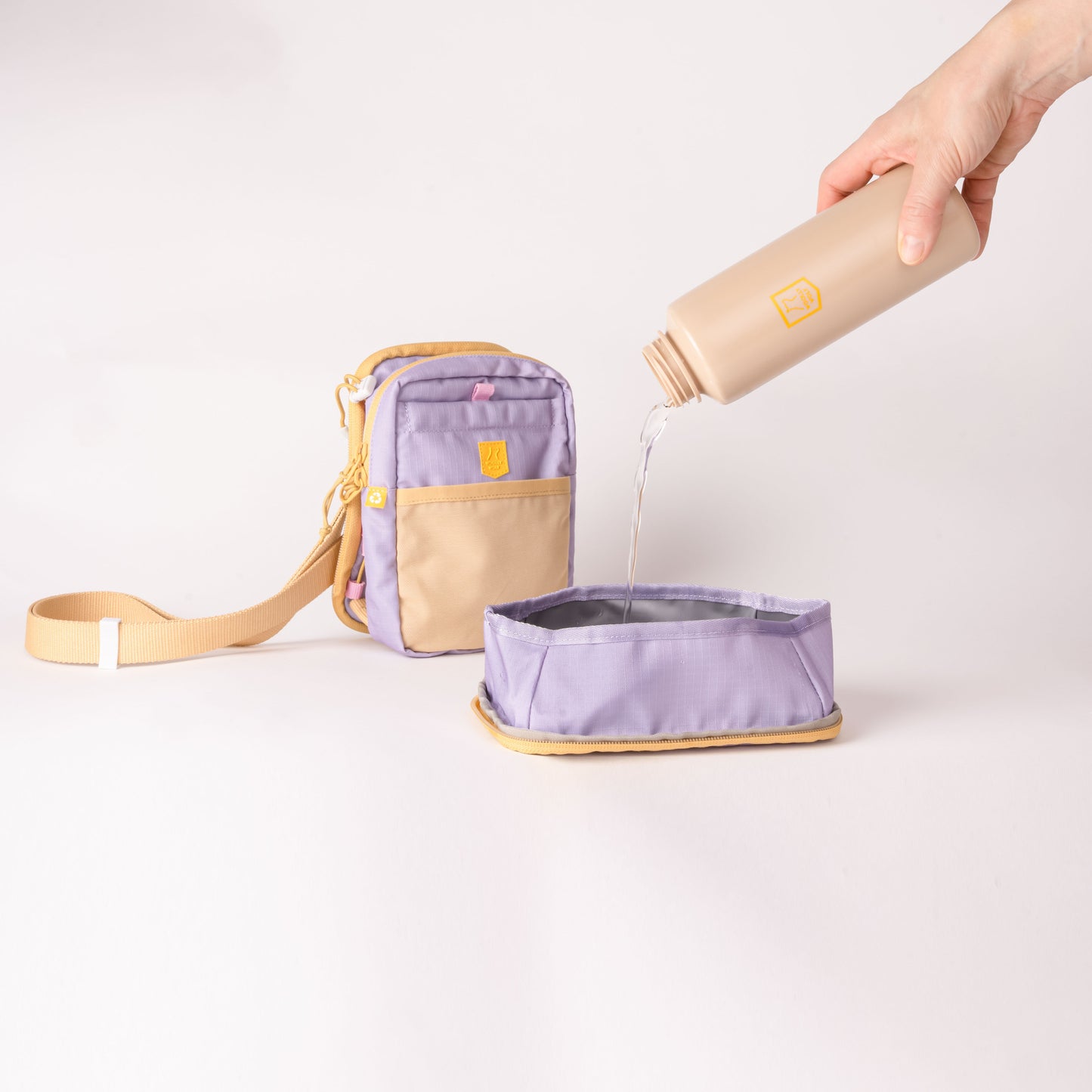 Woolly Wolf Hydration válltáska levendula színben +  ajándék kulacs - limitált