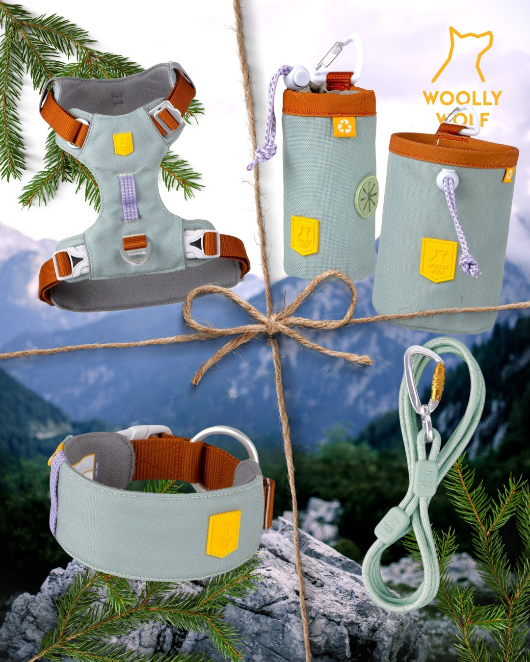 Woolly Wolf Glacier Green kutyafelszerelések