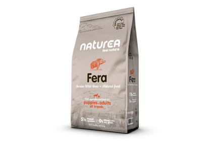 Naturea Naturals FERA Vaddisznóhúsos Kutyatáp kölyök és felnőtt kutyáknak  - Kóstoló csomag - 100gr