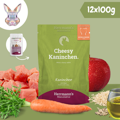Herrmanns's Nyúlhús menü macskáknak 90%-os hústartalommal