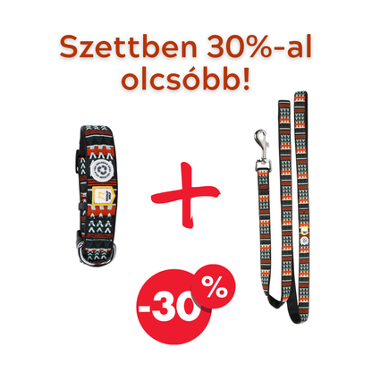 Woolly Wolf Woodlands szett - Nyakörv + Póráz -30%