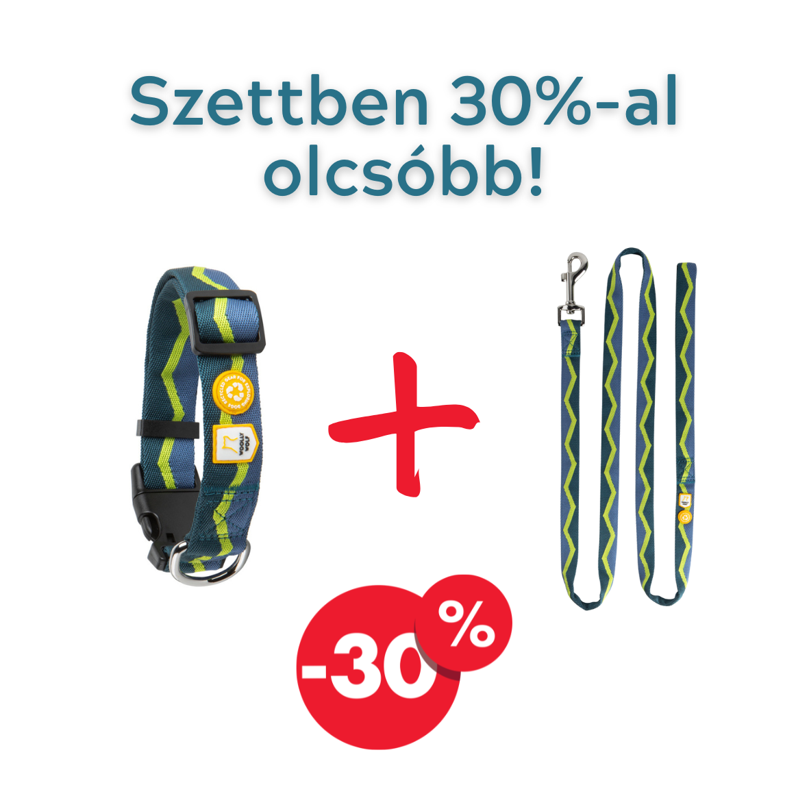 Woolly Wolf Horizon szett - Nyakörv + Póráz -30%