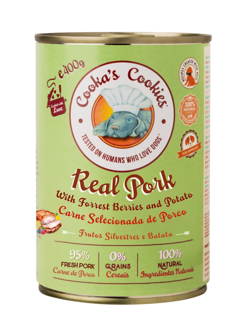 Cooka's Real Pork sertéshúsos gabonamentes kutyakonzerv 400 g