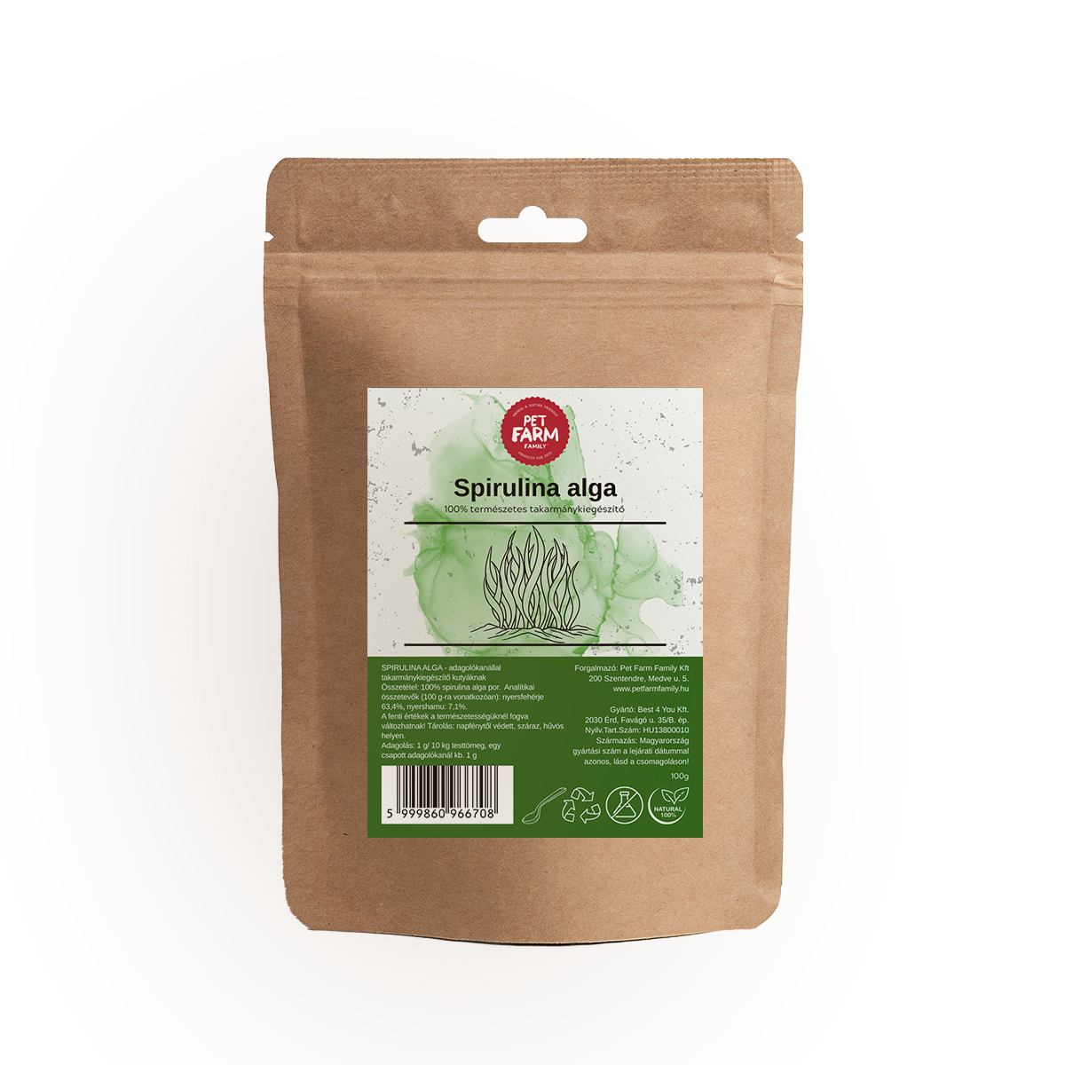 100% Bio spirulina – Immunerősítő, méregtelenítő és bélflóra támogató kiegészítő kutyáknak