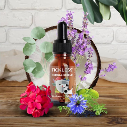 TICKLESS Herbal Shield - 100% természetes illóolajkeverék kutyáknak élősködők ellen 
