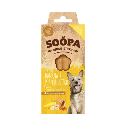 Soopa Fogtisztító Rúd - banán és mogyoróvaj - 100gr