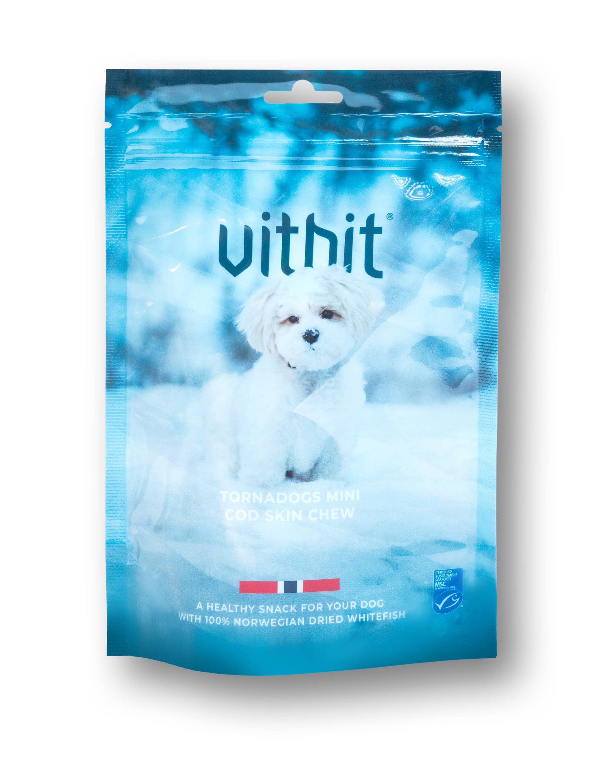 Vitbit Tornadogs Mini Cod Skin Chew 70 g – 100% természetes halas rágórúd