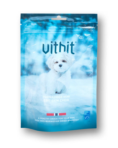 Vitbit Tornadogs Mini Cod Skin Chew 70 g – 100% természetes halas rágórúd