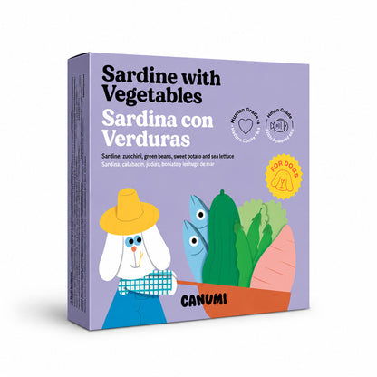 Canumi szardini párolt zöldségekkel kutyáknak