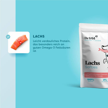 Dr SAM Lachs Softies jutalomfalat kutyáknak lazacból, kiváló Omega 3 forrás