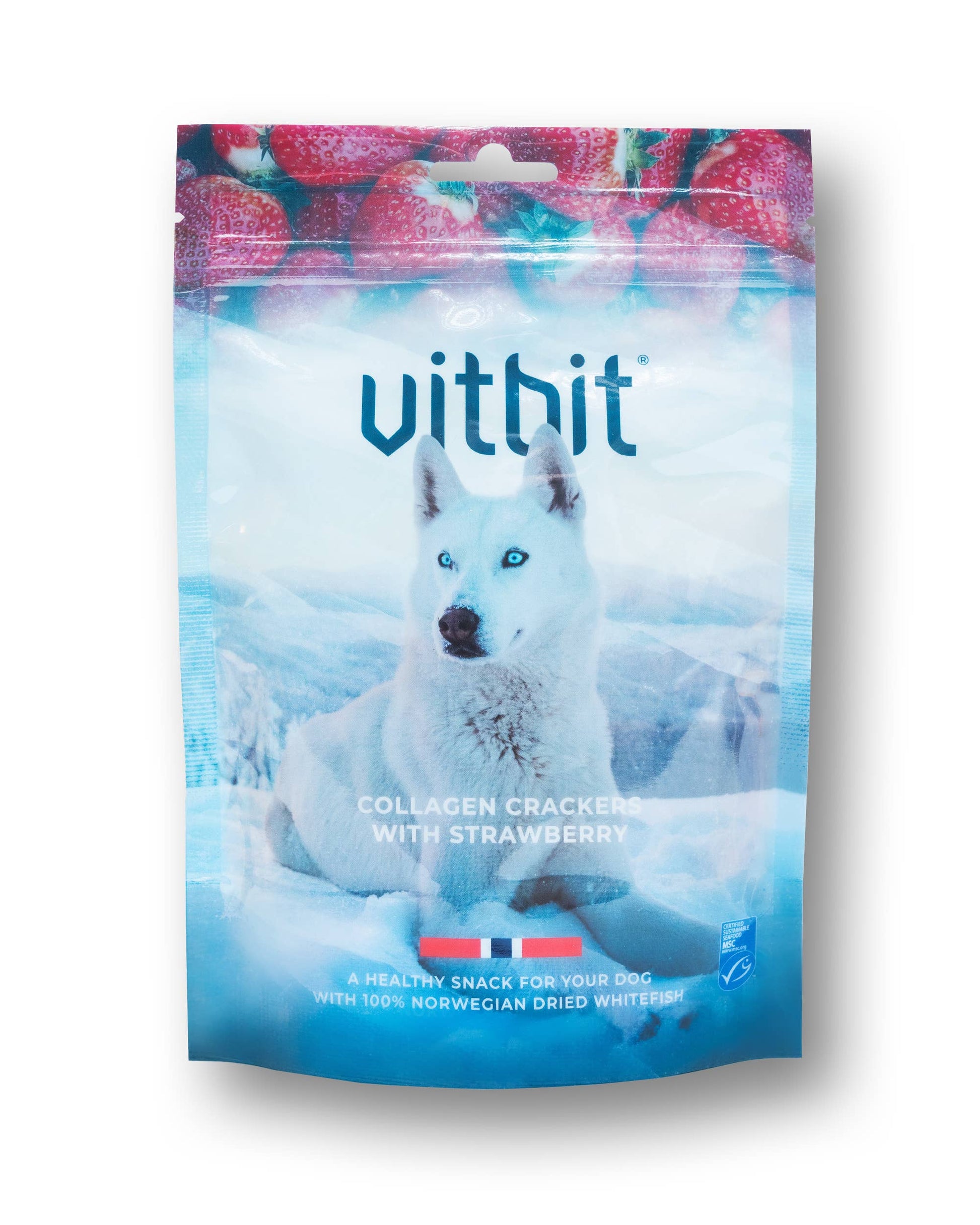 Vitbit Collagen Crackers eperrel 70g – Prémium halas kollagén jutalomfalat Norvégiából