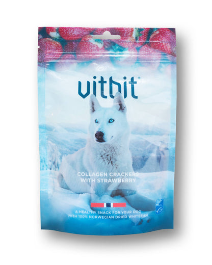 Vitbit Collagen Crackers eperrel 70g – Prémium halas kollagén jutalomfalat Norvégiából