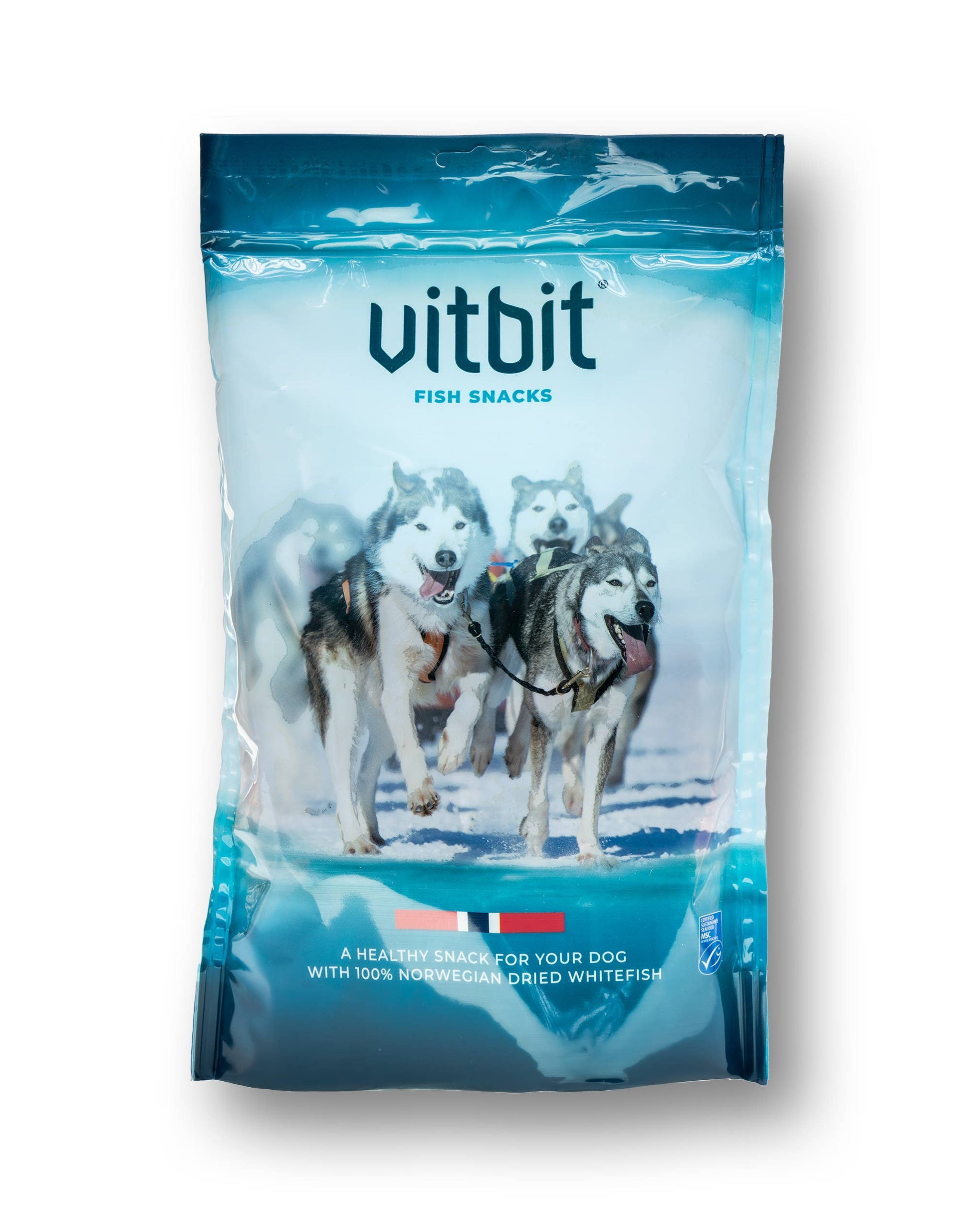 100% természetes norvég halból készült kutya jutalomfalat. Omega-3-ban gazdag, támogatja a fogakat és az ízületeket. MSC tanúsított, adalékmentes snack.