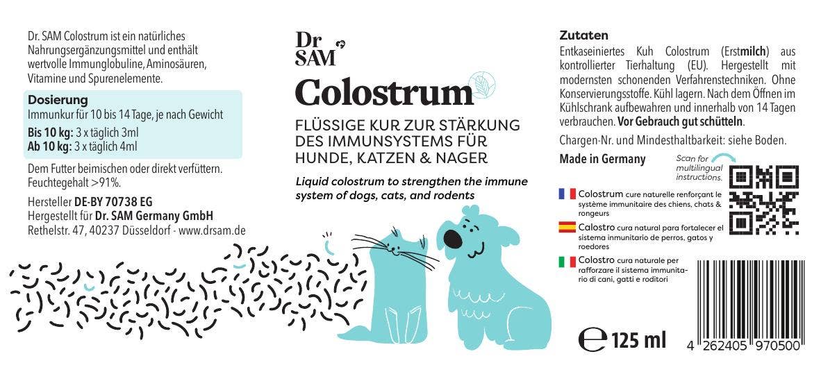Colostrum immunerősítő folyadék kutyáknak és macskáknak
