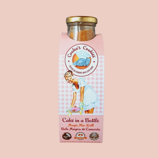 Cooka's Cake In A Bottle kutyatorta alappor üvegben Krill ízű