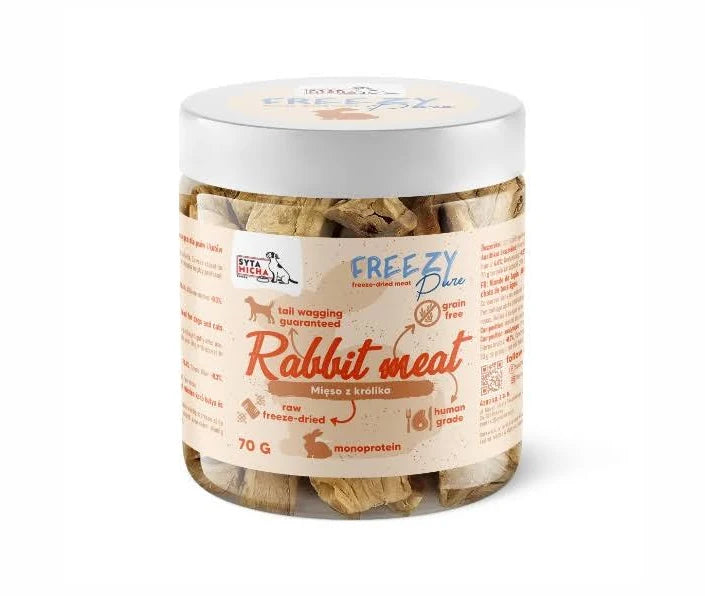 Syta Micha FREEZY Pure 100% liofilizált nyúlhús kutyáknak – 80 g