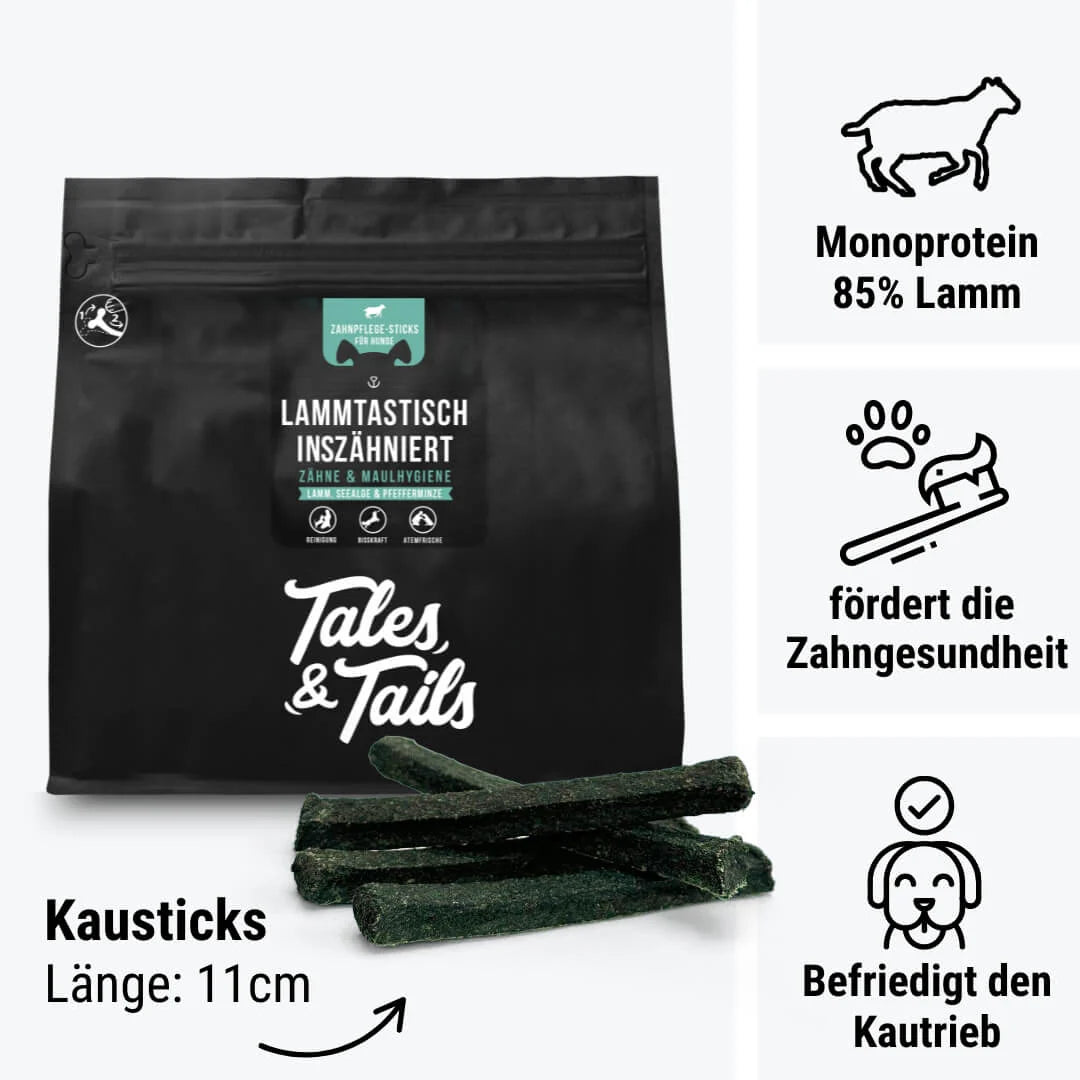 Tales & Tails  fogtisztító rágcsa kutyáknak bárányhússal - 200gr