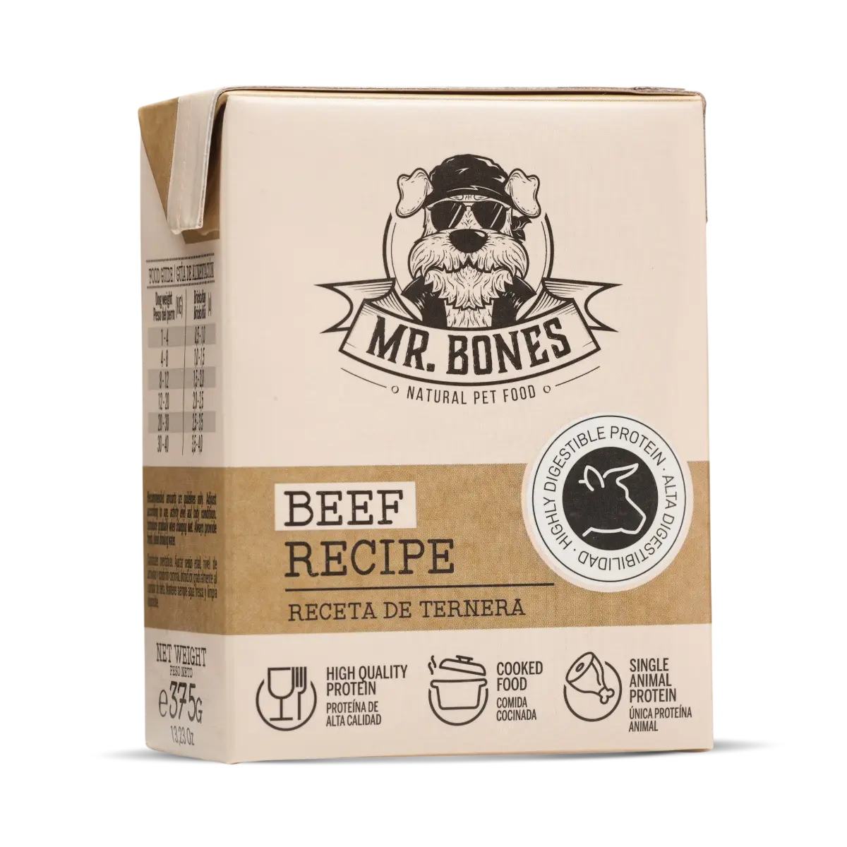 Mr. Bones Cooked Beef főtt marhahúsos egyfehérjés kutyaeledel