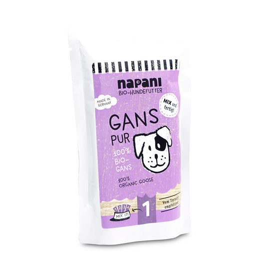 Napani BIO Pure Goose – 100% Bio Libahús Nedves Eledel Kutyáknak | Monoprotein, Gabonamentes
