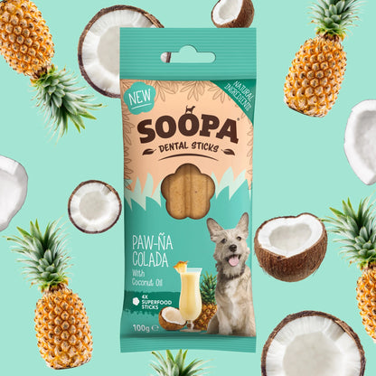 Soopa Fogtisztító Rúd - Paw-ña Colada - Limitált kiadás - 100gr