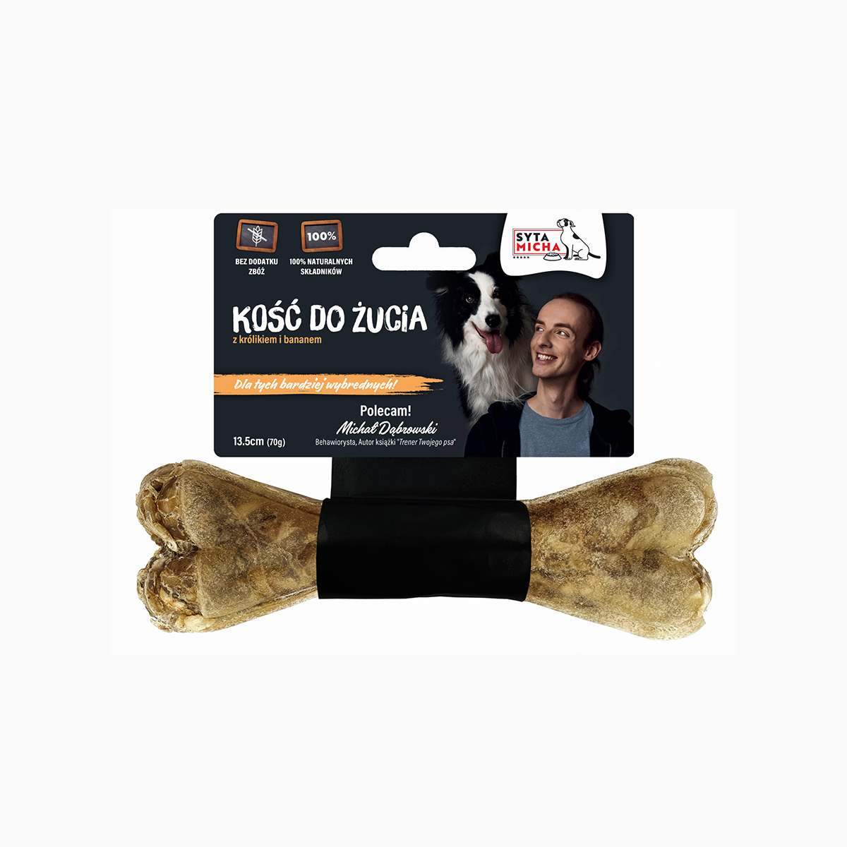 Syta Micha Funkcionális rágócsont válogatós kutyának nyúllal és banánnal 13.5cm