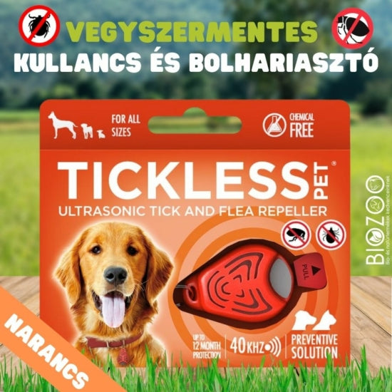 TICKLESS Vegyszermentes ultrahangos kullancs- és bolhariasztó medál