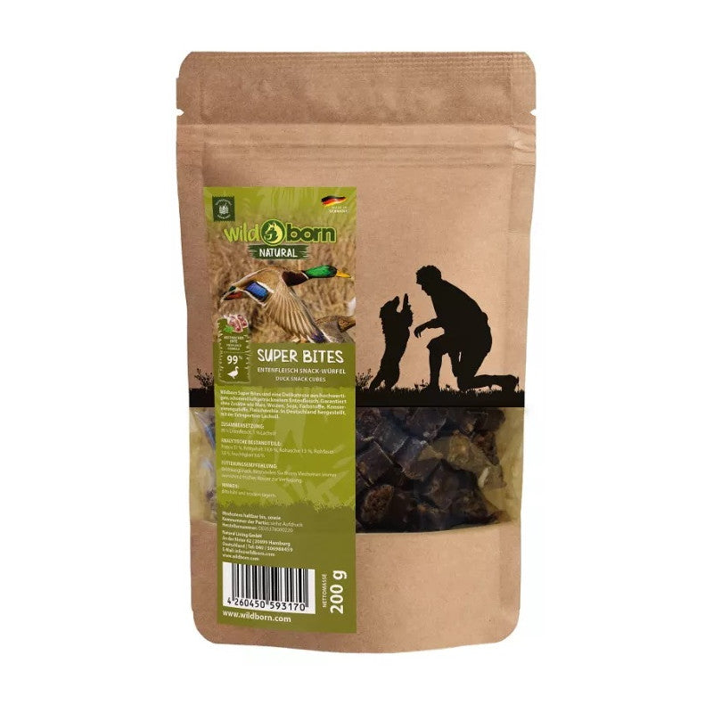 Wildborn Super Bites Kacsa – 99% kacsahúsos jutalomfalat kutyáknak