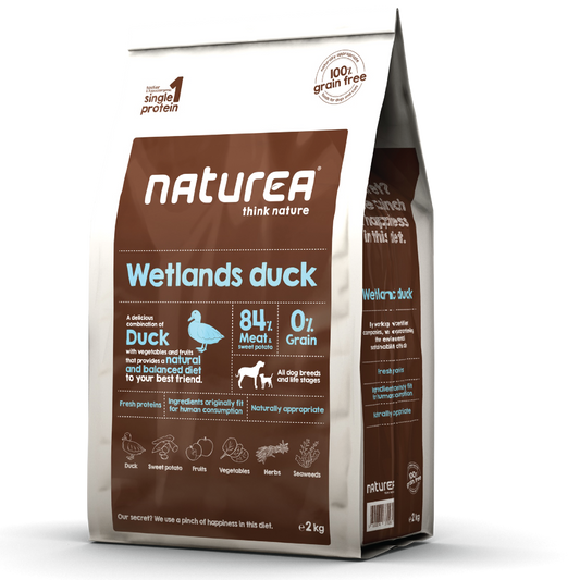Naturea Wetlands Duck Gabonamentes Hipoallergén Kutyatáp Kacsahúsból