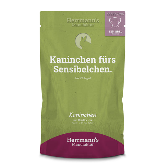 Herrmanns's Nyúlhús párolt menü kutyáknak - bio sárgarépa, bio alma 150 g